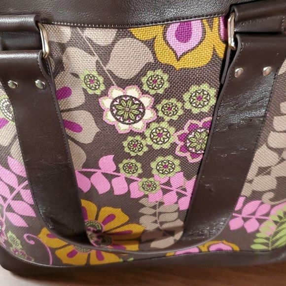 Spartina 449 Daufuskie‎ Island Maggie Large Linen Zippered Tote Bag Purse - Picture 7 of 11